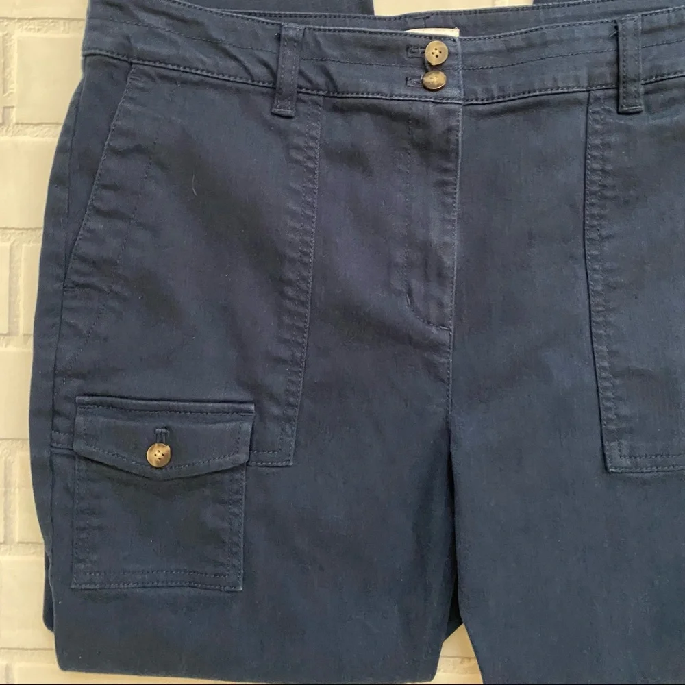 J. Jill Dark Blue Skinny Ankle Length Utility Pocket Pants - Picture 2 of 6
